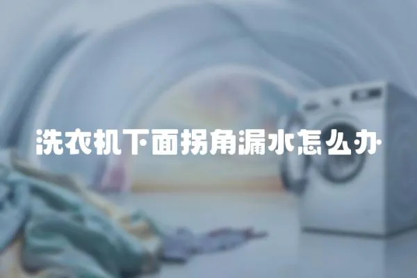 洗衣機下面拐角漏水怎么辦
