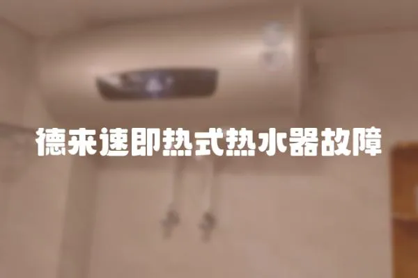德來速即熱式熱水器故障