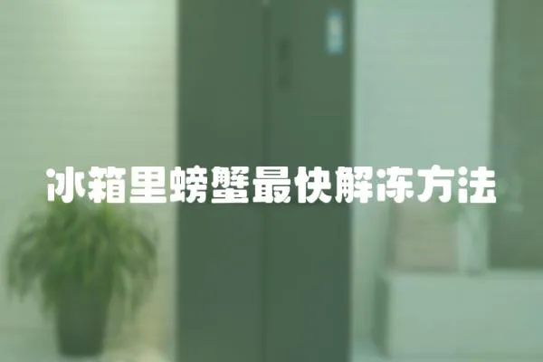 冰箱里螃蟹最快解凍方法