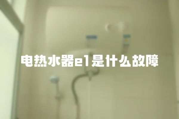 電熱水器e1是什么故障
