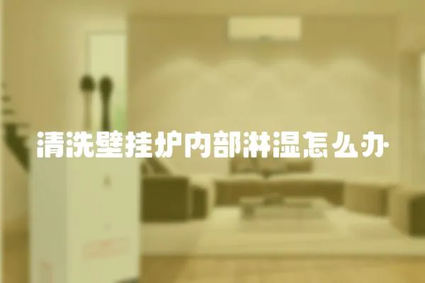 清洗壁掛爐內部淋濕怎么辦