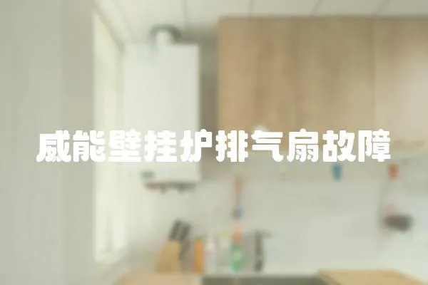 威能壁掛爐排氣扇故障