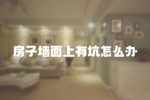 房子墻面上有坑怎么辦