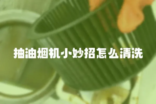 抽油煙機(jī)小妙招怎么清洗