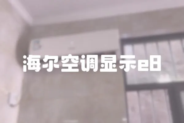海爾空調顯示e8