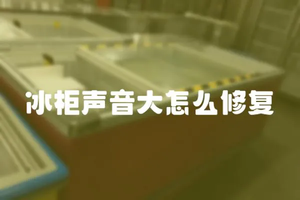 冰柜聲音大怎么修復