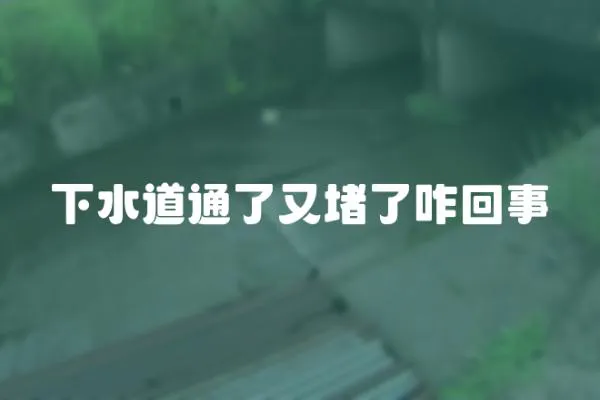 下水道通了又堵了咋回事