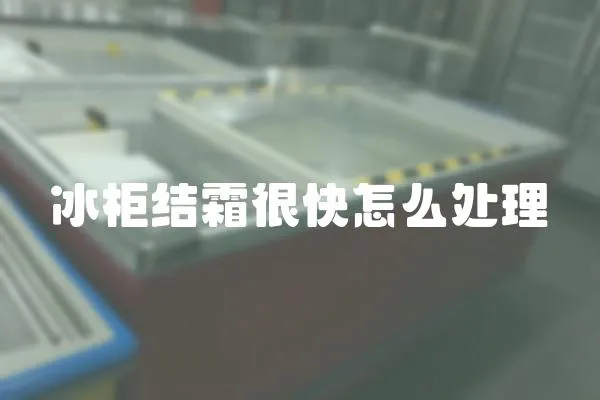 冰柜結霜很快怎么處理