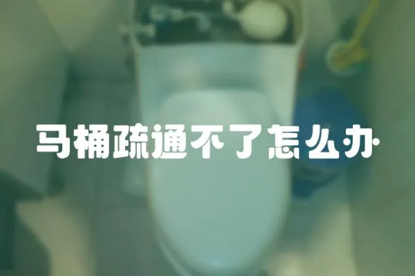 馬桶疏通不了怎么辦