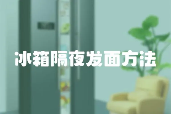 冰箱隔夜發(fā)面方法