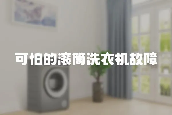 可怕的滾筒洗衣機故障