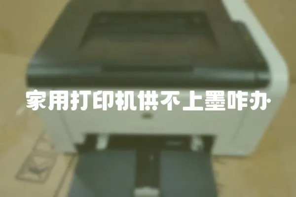家用打印機供不上墨咋辦