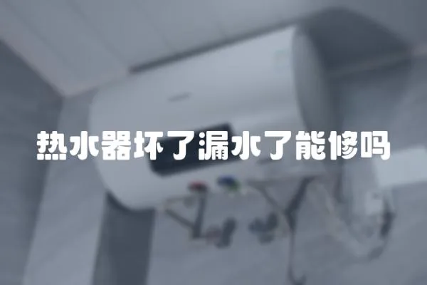 熱水器壞了漏水了能修嗎