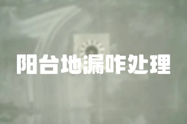陽臺地漏咋處理