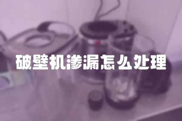 破壁機滲漏怎么處理