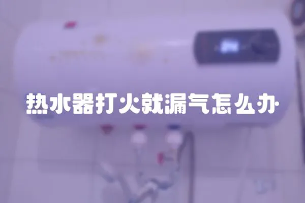 熱水器打火就漏氣怎么辦