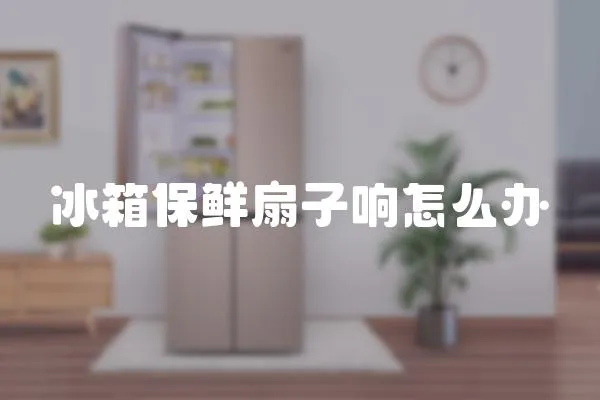 冰箱保鮮扇子響怎么辦