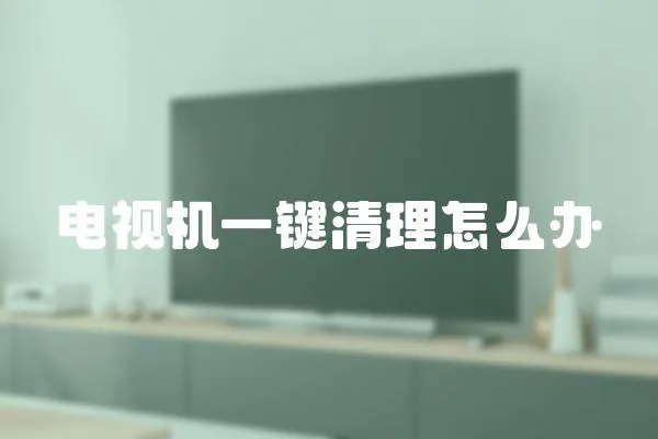 電視機一鍵清理怎么辦
