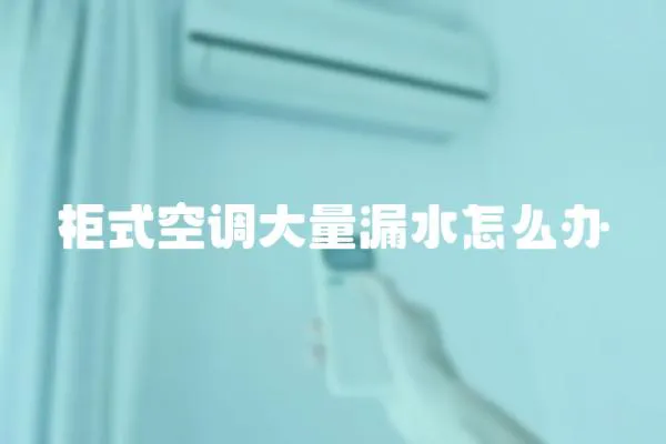 柜式空調大量漏水怎么辦