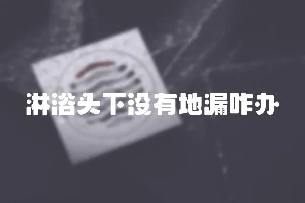 淋浴頭下沒有地漏咋辦