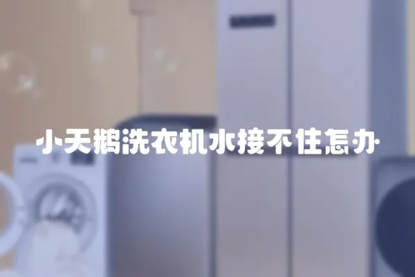 小天鵝洗衣機水接不住怎辦