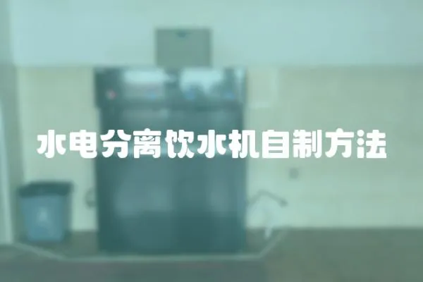 水電分離飲水機自制方法