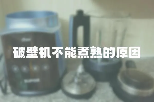 破壁機不能煮熟的原因