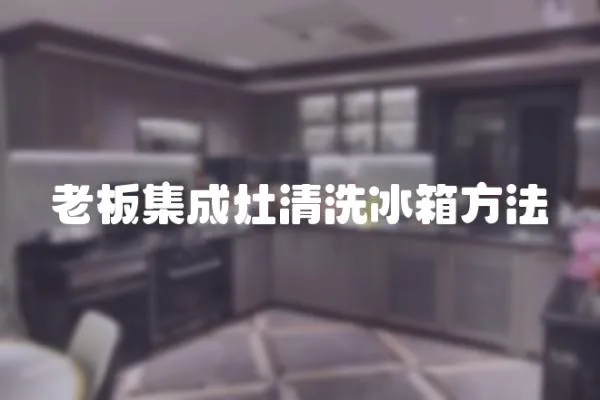 老板集成灶清洗冰箱方法