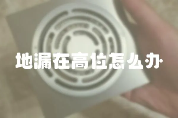 地漏在高位怎么辦