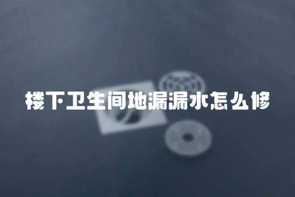 樓下衛(wèi)生間地漏漏水怎么修