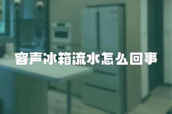 容聲冰箱流水怎么回事