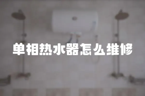 單相熱水器怎么維修