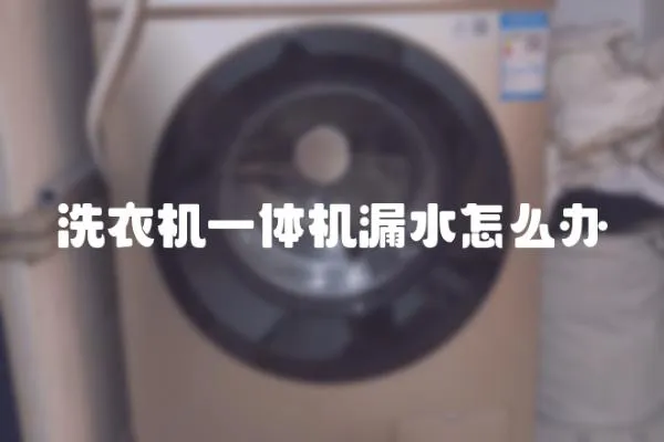 洗衣機(jī)一體機(jī)漏水怎么辦