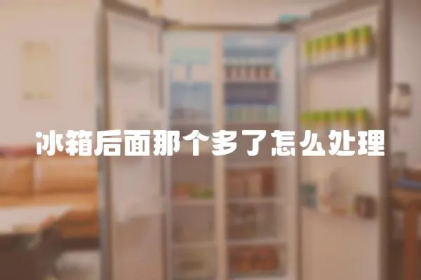 冰箱后面那個多了怎么處理