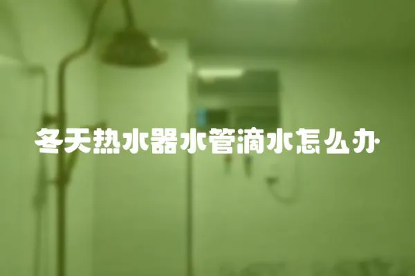 冬天熱水器水管滴水怎么辦