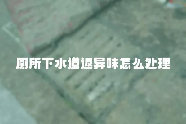 廁所下水道返異味怎么處理