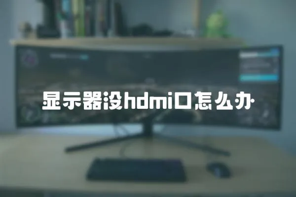 顯示器沒hdmi口怎么辦