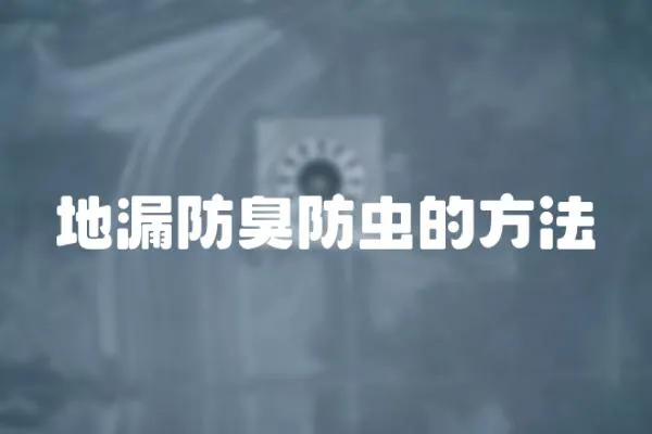 地漏防臭防蟲的方法