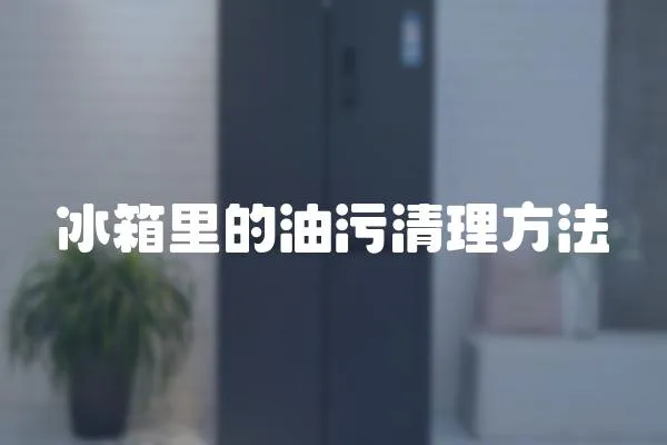 冰箱里的油污清理方法