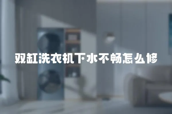 雙缸洗衣機下水不暢怎么修