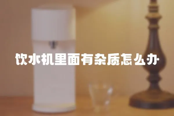 飲水機里面有雜質怎么辦
