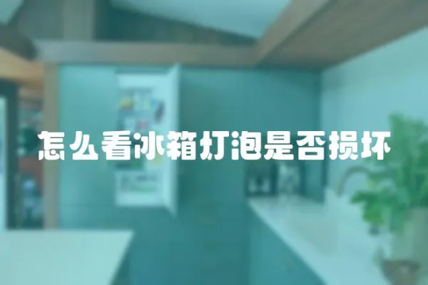 怎么看冰箱燈泡是否損壞