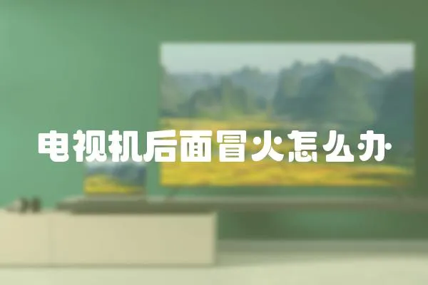 電視機后面冒火怎么辦