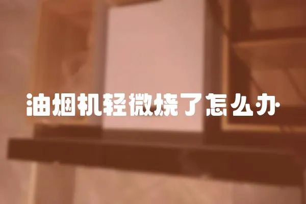 油煙機輕微燒了怎么辦