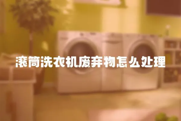 滾筒洗衣機廢棄物怎么處理