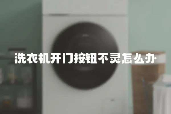 洗衣機(jī)開門按鈕不靈怎么辦
