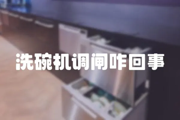 洗碗機調(diào)閘咋回事