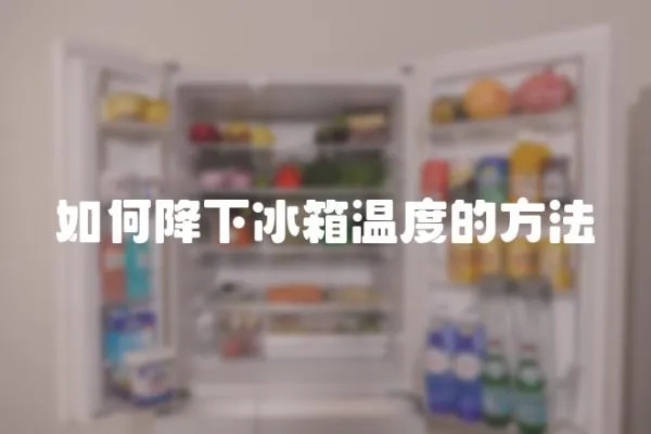 如何降下冰箱溫度的方法