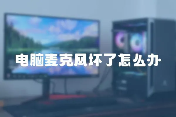 電腦麥克風(fēng)壞了怎么辦