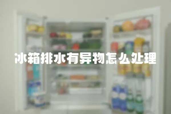 冰箱排水有異物怎么處理